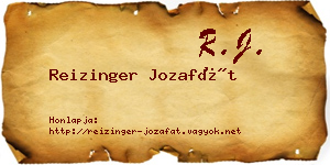 Reizinger Jozafát névjegykártya